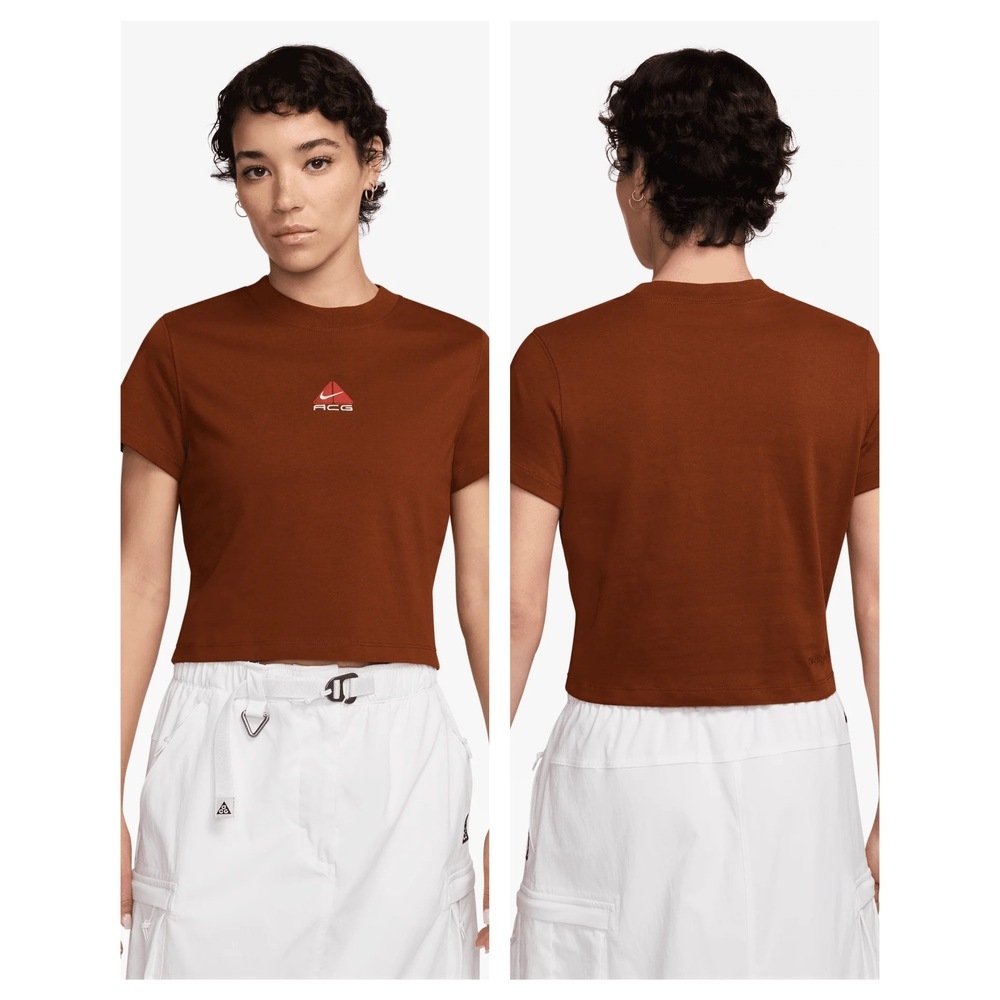 Nike ACG Dri-FIT Cropped Tee Cinnamon Picante Red Women’s Large